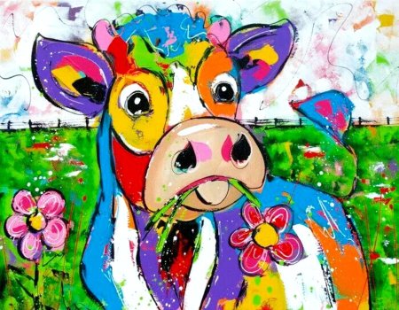 Разноцветная корова