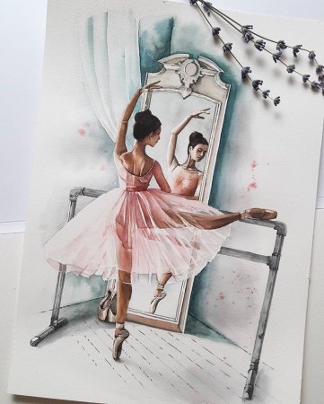 Акварельная балерина