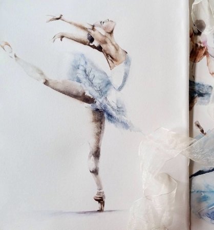 Балерина акварель