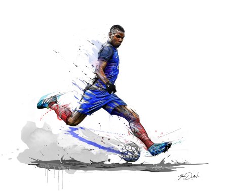 Погба футболист иллюстрация