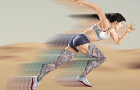 Спортсменка в движении