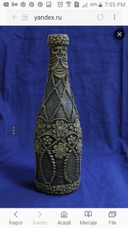 Декор бутылки пейп арт