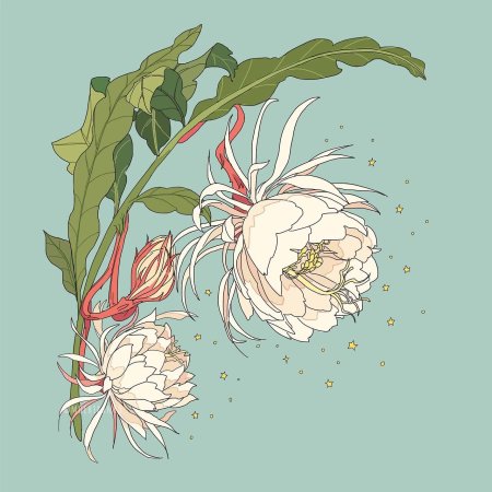 Растения акварелью аниме