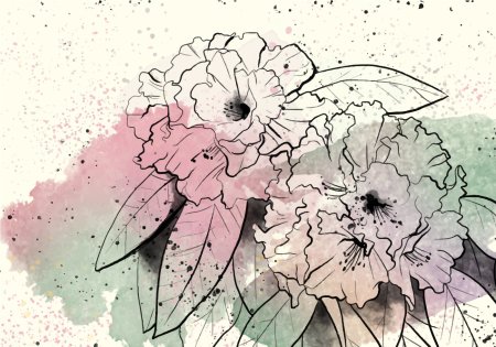 Цветы в акварельной графике