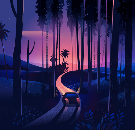 Иллюстрация дорога в Illustrator
