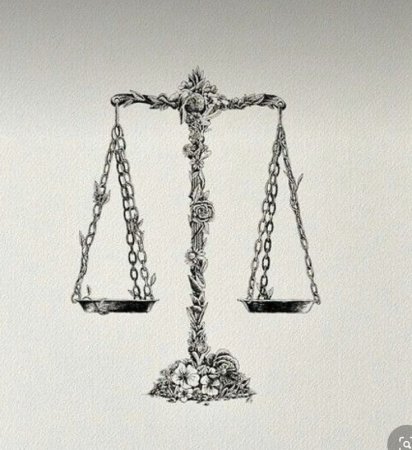 Весы с чашами эскиз