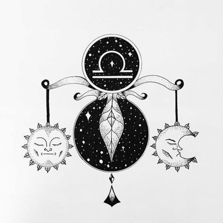 Знак весов тату