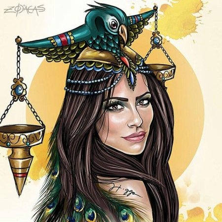 Девушка весы арт