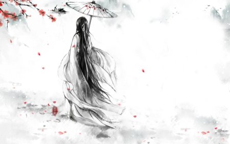 Японская живопись гейши харакири