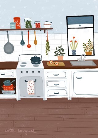 Нарисовать кухню