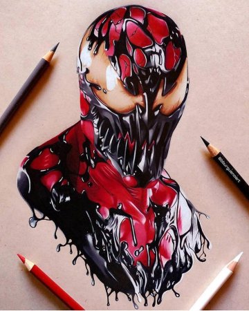 Рисунки Марвел Веном Карнаж