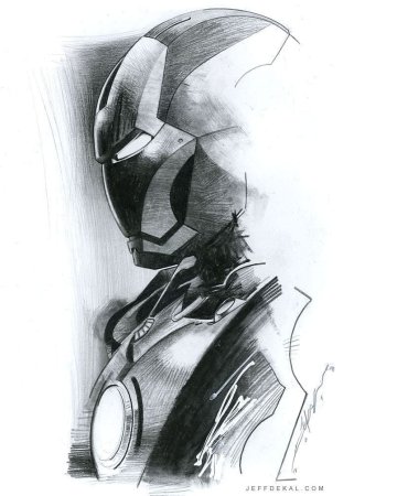 Скетчи Марвел Железный человек