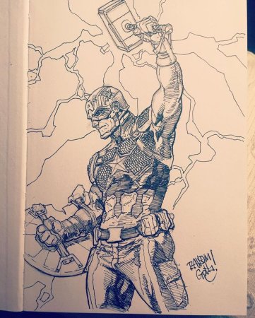 Рисунки ручкой Мстители