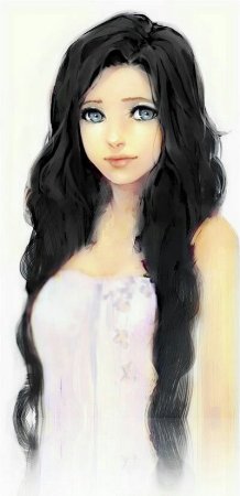 Мультяшные девушки с черными волосами