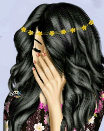 Мультяшные девушки с черными волосами