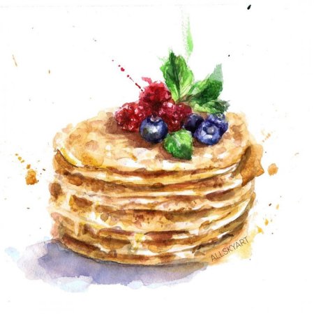 Блины рисунок