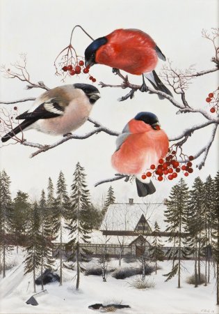 Снегири мультяшные