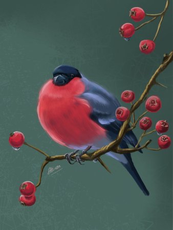 Снегирь сказочный