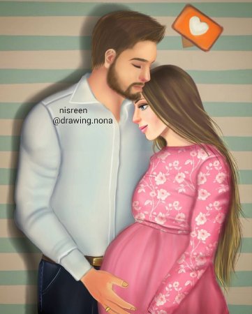 Беременная арт