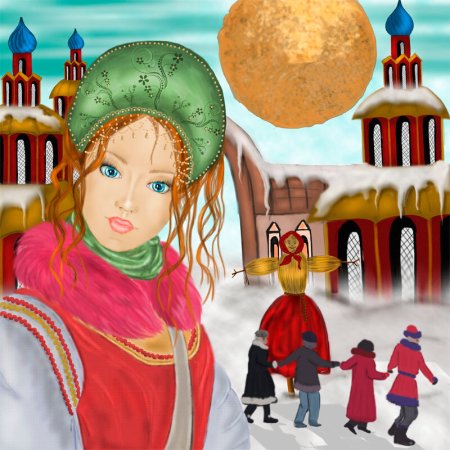 Масленица рисунок