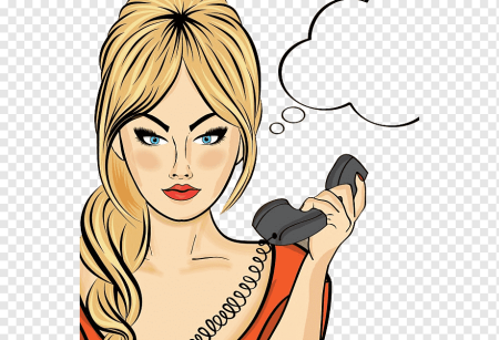 Девушка говорит мультяшная