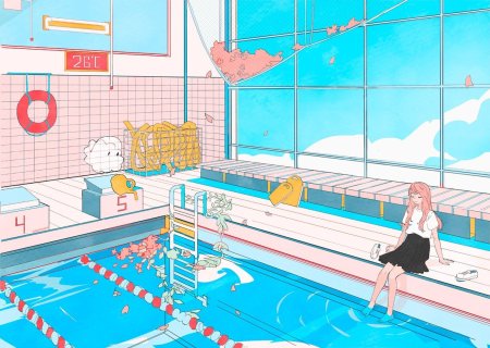 Бассейн из аниме