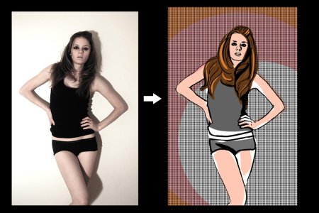 Эффект фото в стиле комиксов