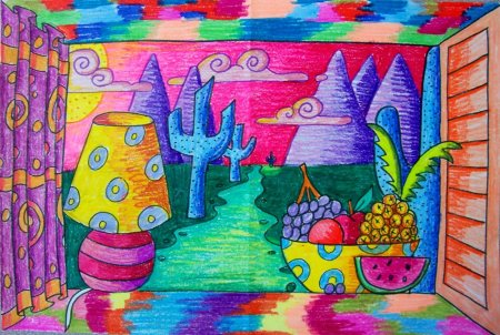 Абстрактная живопись девушка