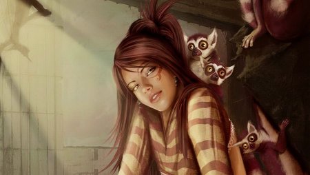 Нарисованные прикольные девушки