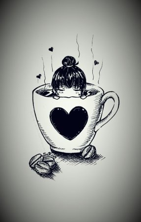 Чашка акварелью