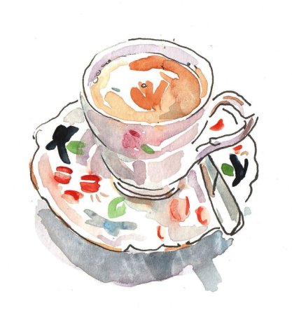 Милые иллюстрации чаепитие
