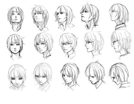 Аниме лицо ракурсы