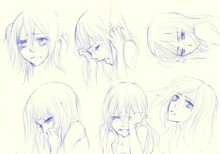 Голова поднятая вверх референс аниме