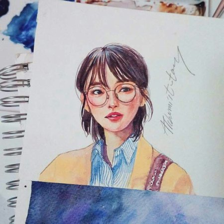 Портрет Suzy karandashom