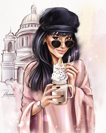 Мультяшные стильные девушки