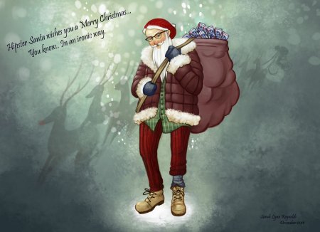 Крутой дед Мороз арт