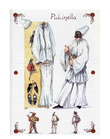 Комедия дель арте маски персонажей Пульчинелла