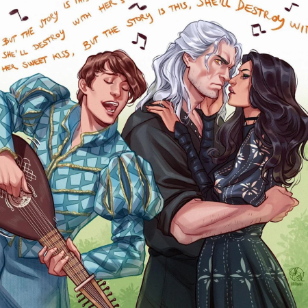 Ведьмак Лютик и Йеннифер