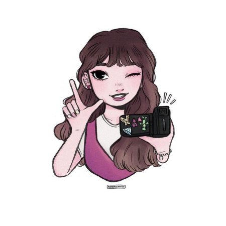 Девочка селфи иллюстрация