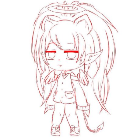 Набросок персонажа гача лайф