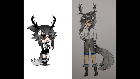 Нарисовать ОС гача