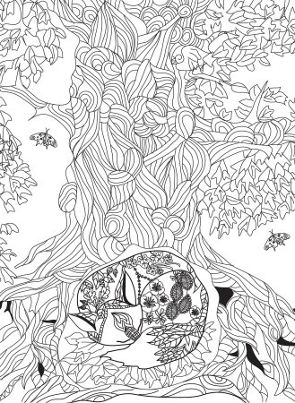 Радужное дерево арт