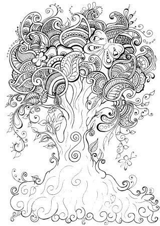 Древо жизни раскраска