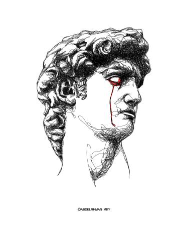 Давид Микеланджело тату эскиз