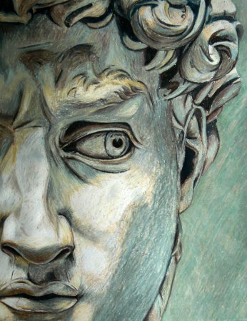 Давид скульптура Микеланджело карандаш