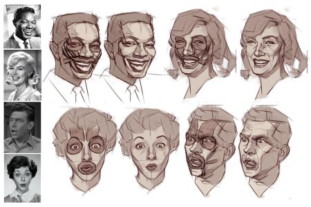 Референсы головы Эндрю Лумис