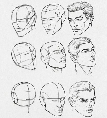 Лицо человека сбоку референс