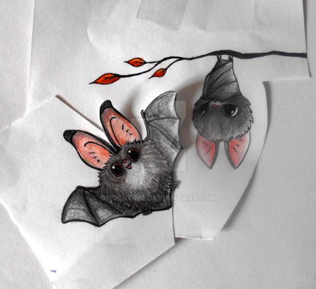 Летучая мышь арт тату