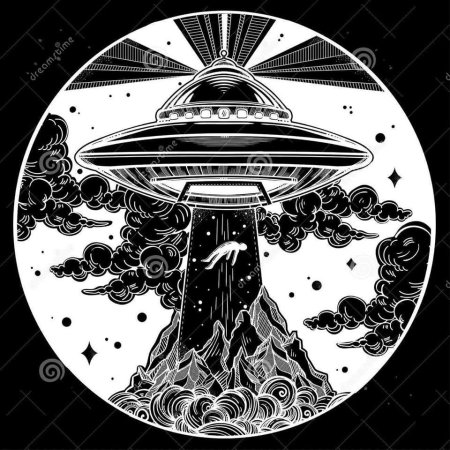 Космическая тарелка эскиз
