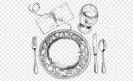 Сервировка на прозрачном фоне